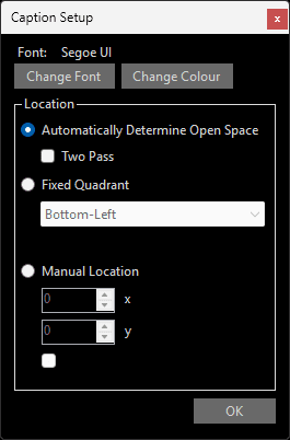 Photographer caption setup.