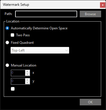 Photographer watermark setup.